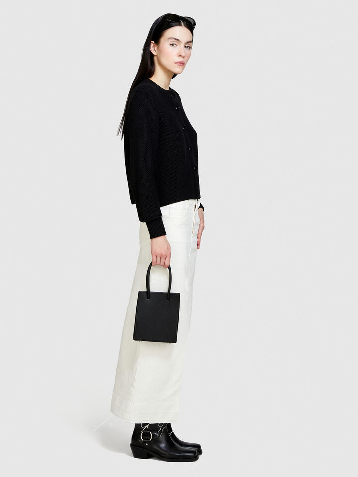 Cardigan with buttons - women's cardigans - Black | Sisley image number 2